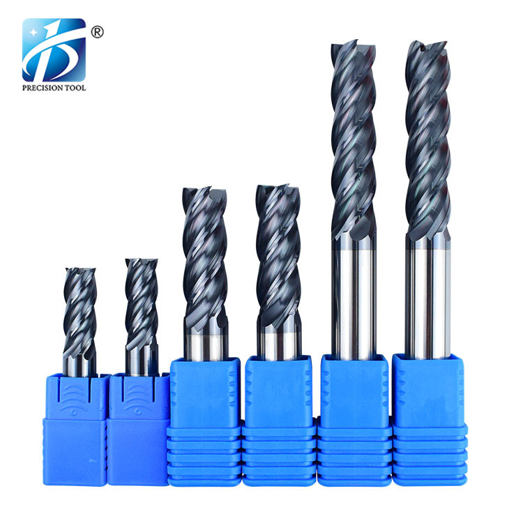 HRC55, 4 Flute Endmill, Square End, for Steel Processing