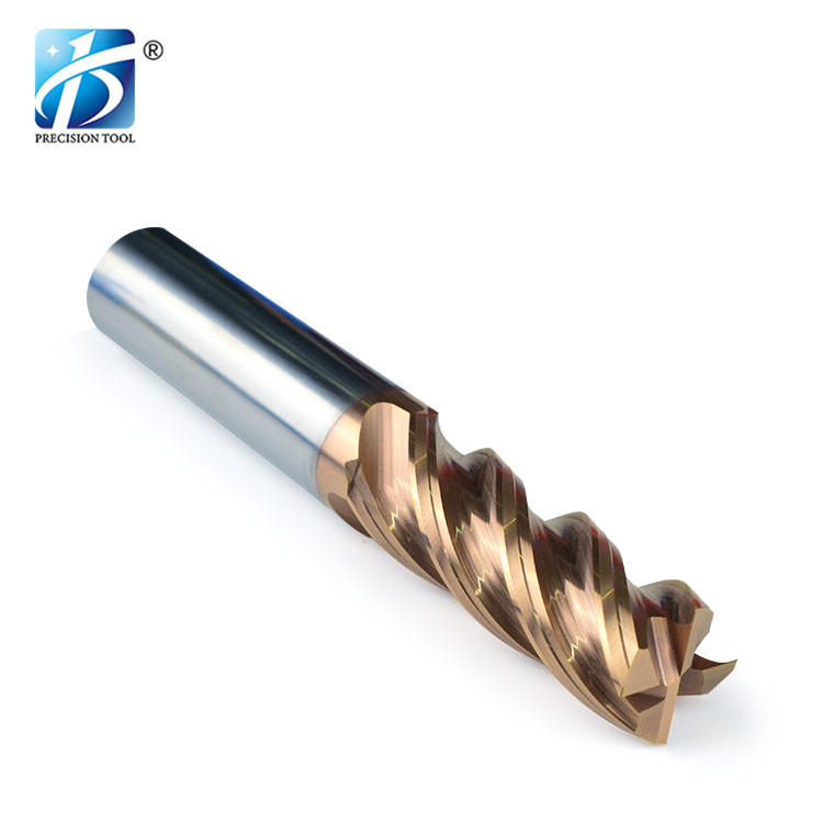 HRC55, 4 Flute Endmill, Square End, for Steel Processing