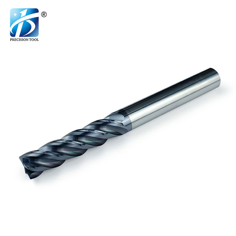 HRC55, 4 Flute Endmill, Square End, for Steel Processing