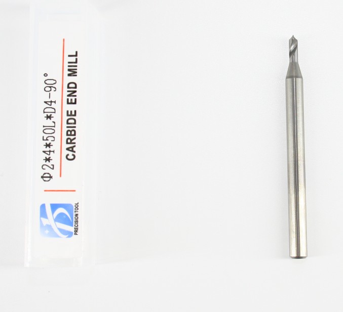 HRC55, 2 Flute Endmill, 90 Degree, Center Drill, for Aluminum Processing