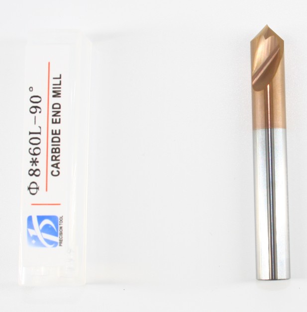 HRC55, 2 Flute Endmill, 90 Degree, Center Drill, for Steel Processing