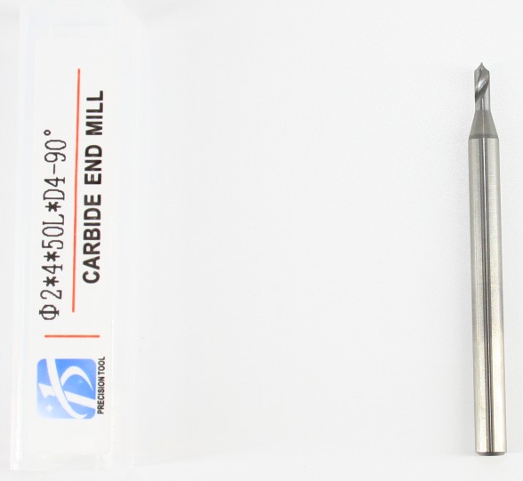 HRC55, 2 Flute Endmill, 90 Degree, Center Drill, for Aluminum Processing