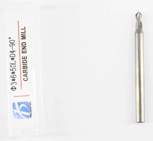 HRC55, 2 Flute Endmill, 90 Degree, Center Drill, for Aluminum Processing