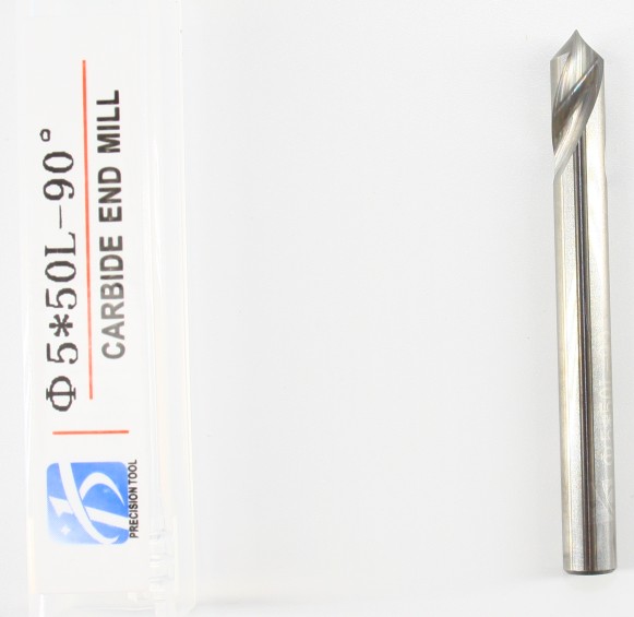 HRC55, 2 Flute Endmill, 90 Degree, Center Drill, for Aluminum Processing