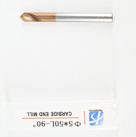 HRC55, 2 Flute Endmill, 90 Degree, Center Drill, for Steel Processing