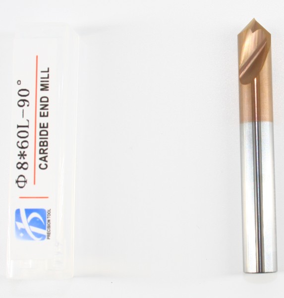 HRC55, 2 Flute Endmill, 90 Degree, Center Drill, for Steel Processing