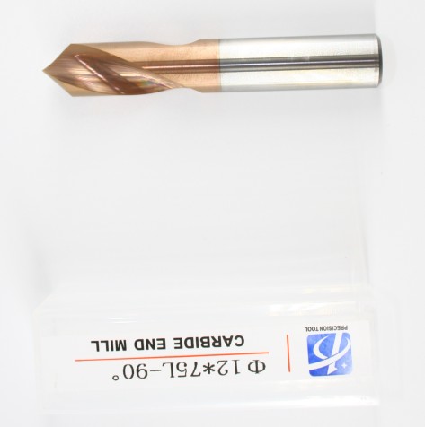 HRC55, 2 Flute Endmill, 90 Degree, Center Drill, for Steel Processing