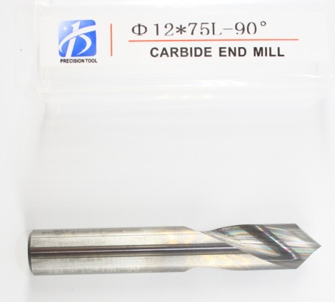 HRC55, 2 Flute Endmill, 90 Degree, Center Drill, for Aluminum Processing