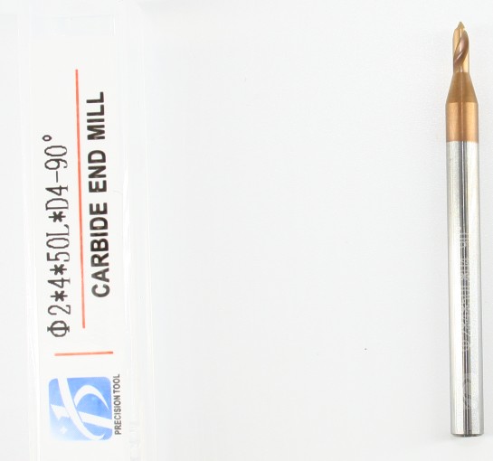 HRC55, 2 Flute Endmill, 90 Degree, Center Drill, for Steel Processing