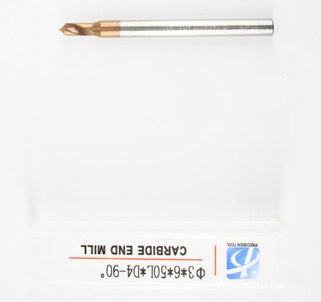 HRC55, 2 Flute Endmill, 90 Degree, Center Drill, for Steel Processing