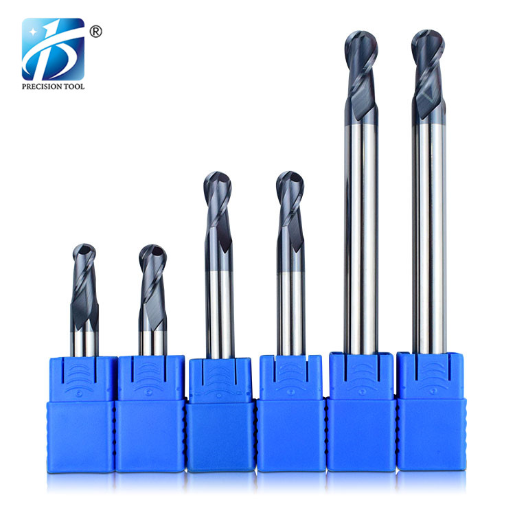 HRC55, 2 Flute, Solid Carbide Endmill, Ballnose, for Steel Processing