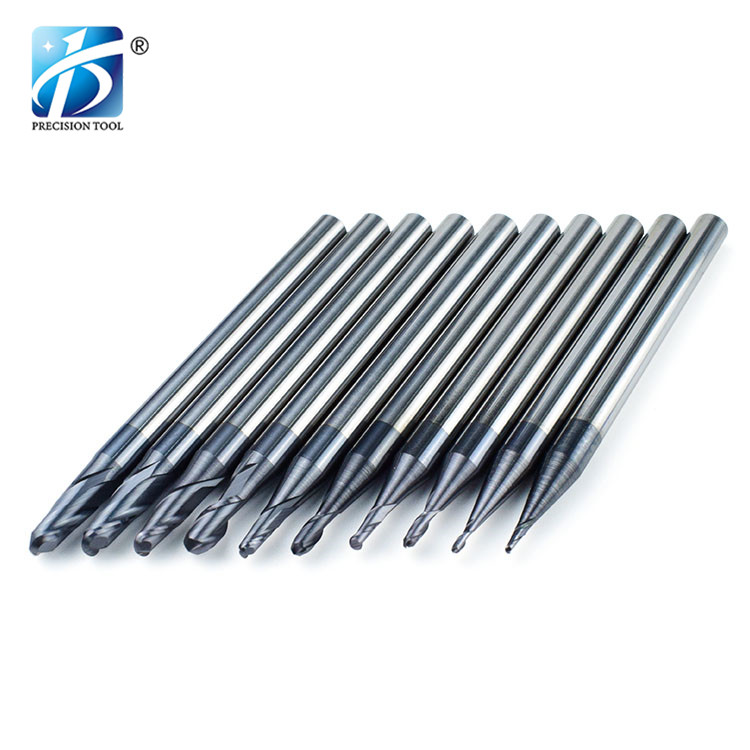 HRC55, 2 Flute, Solid Carbide Endmill, Ballnose, for Steel Processing