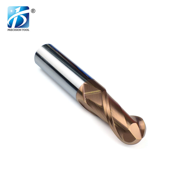 HRC55, 2 Flute, Solid Carbide Endmill, Ballnose, for Steel Processing