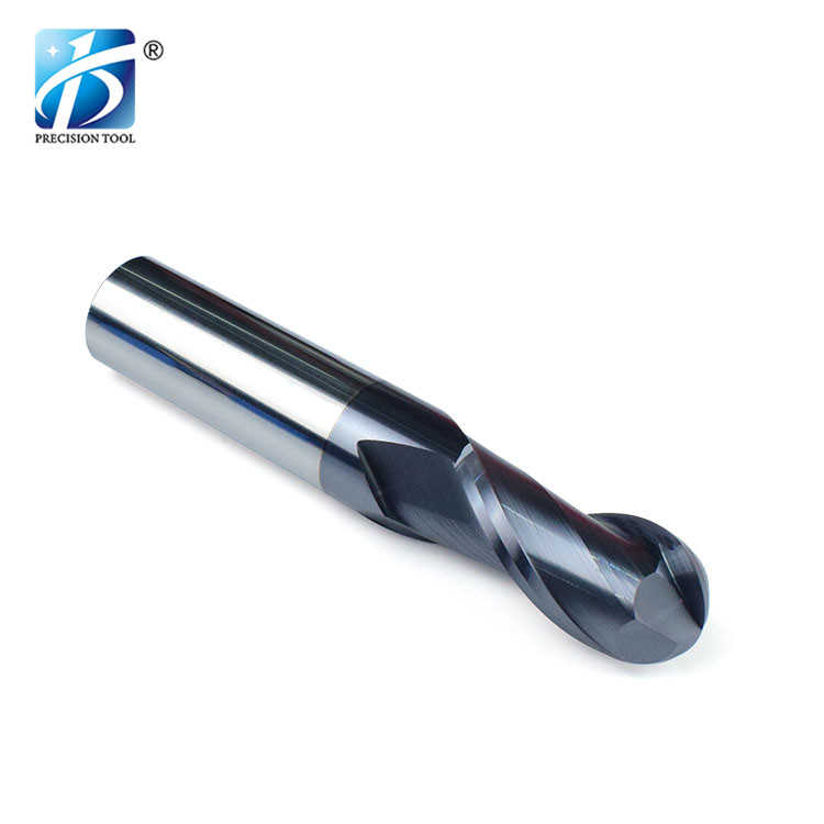 HRC55, 2 Flute, Solid Carbide Endmill, Ballnose, for Steel Processing