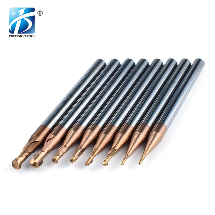 HRC55, 2 Flute, Solid Carbide Endmill, Ballnose, for Steel Processing