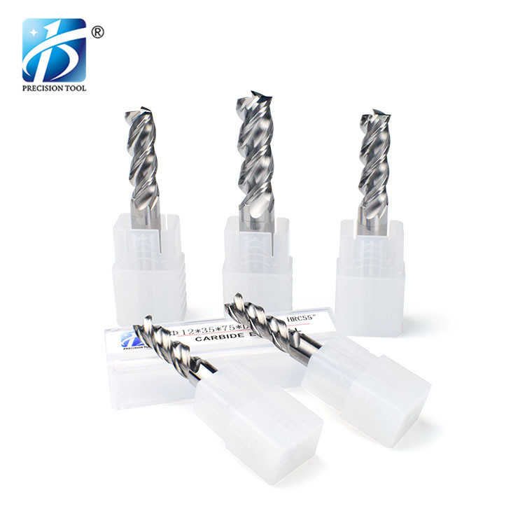 HRC55, 3 Flute, Solid Carbide Endmill, Square End, for Aluminum Processing