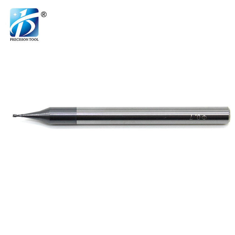 HRC55, 2 Flute, Solid Carbide Endmill, Micro Diameter，Square End, for Steel Processing