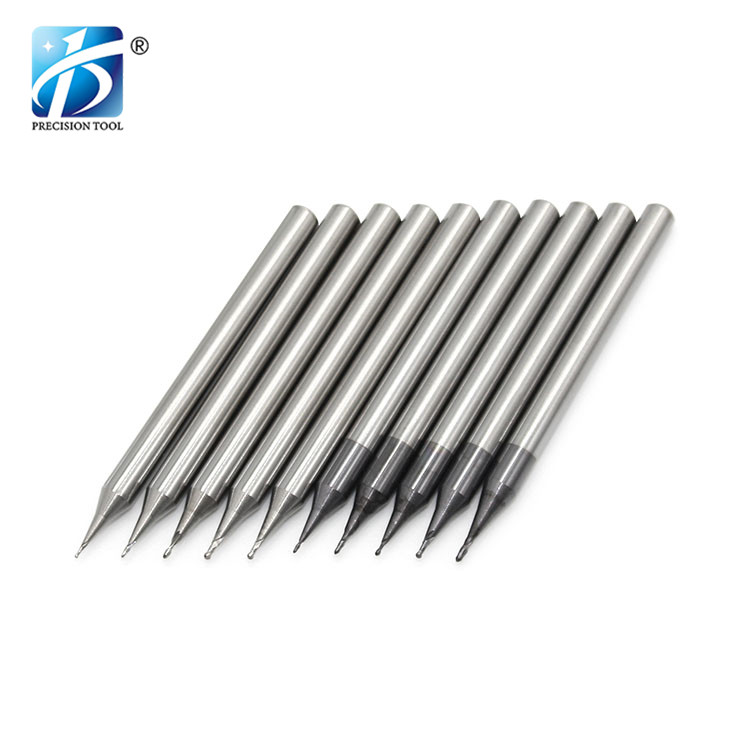 HRC55, 3 Flute, Solid Carbide Endmill, Micro Diameter，Square End, for Aluminum Processing