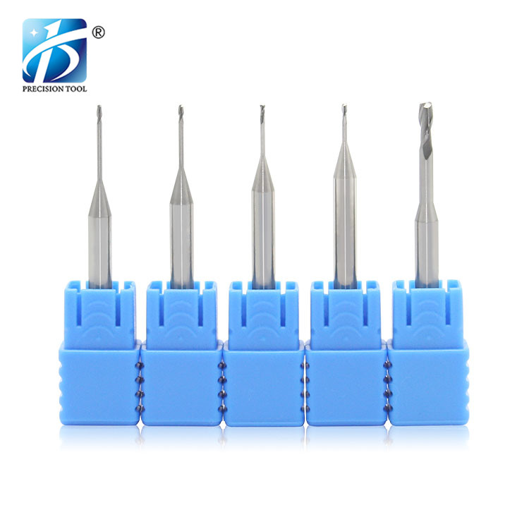 HRC55, 2 Flute, Solid Carbide Endmill, Micro Diameter，Long Necked, Square End, Ballnose, for Aluminum Processing