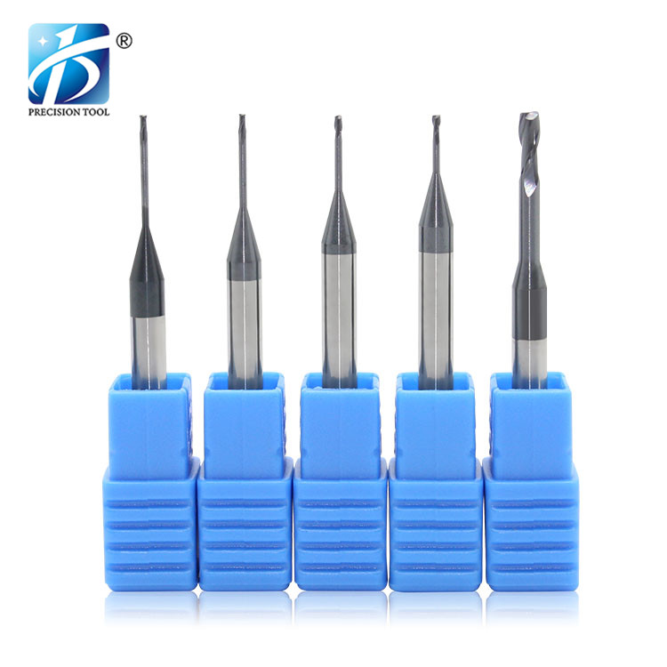 HRC55, 2 Flute, Solid Carbide Endmill, Micro Diameter，Long Necked, Square End, Ballnose, for Steel Processing