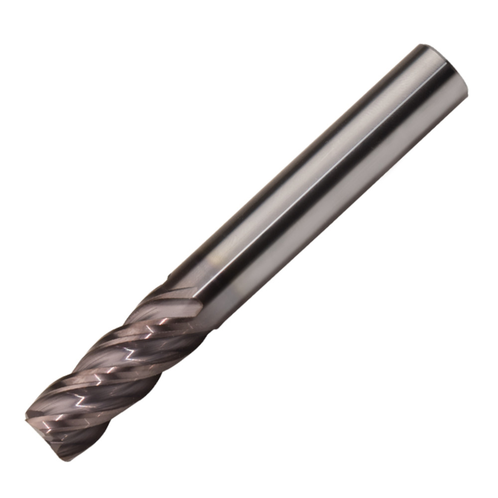 Baoke HRC65 High Hardness 4 Flute Carbide Endmill Factory Sale High Speed Flat 4mm 6mm 8mm 1/2 1/4 1/8 Inch Endmills Solid Carbide Taper Square End Mill