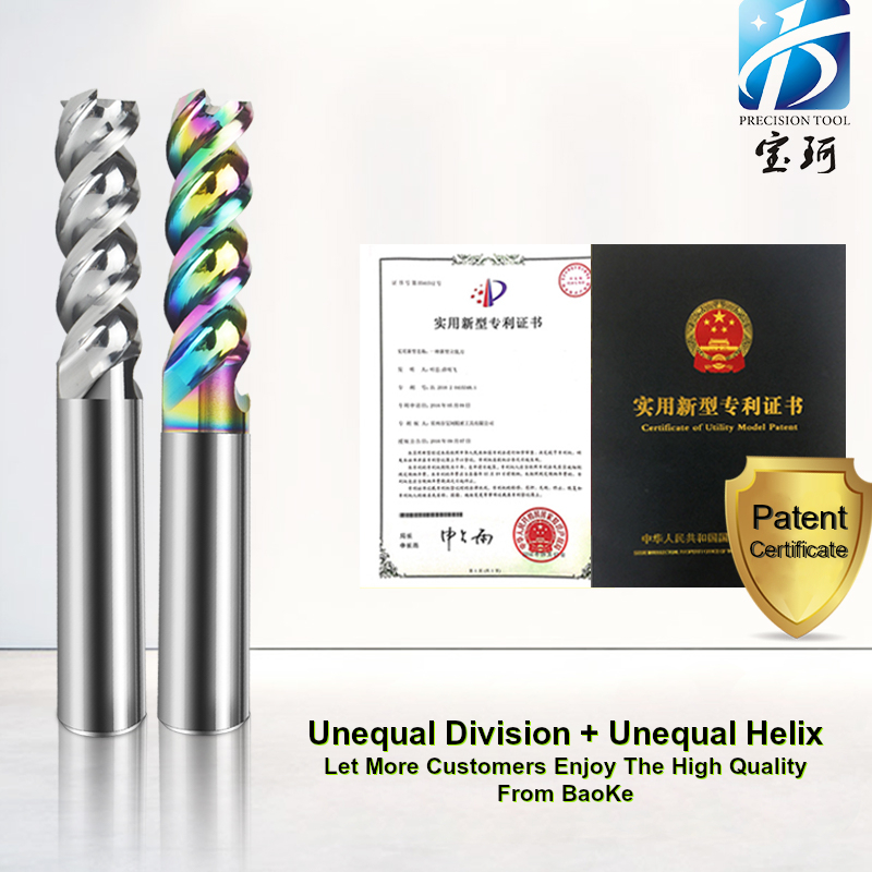 HRC55, 2 Flute, Solid Carbide Endmill, Square End, for Aluminum Processing