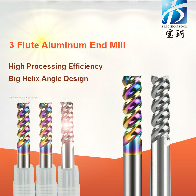 HRC55, 2 Flute, Solid Carbide Endmill, Square End, for Aluminum Processing