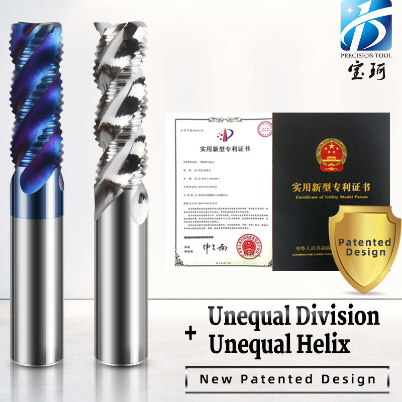 HRC55, 4 Flute, Solid Carbide Endmill, Rough Milling Endmill, for Steel Processing
