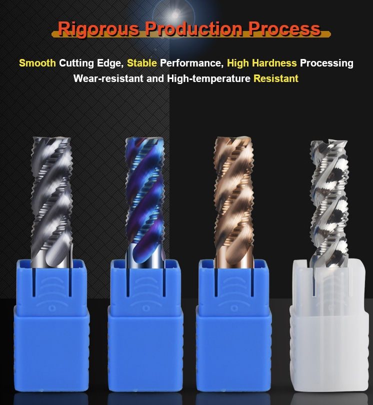 HRC55, 3 Flute, Solid Carbide Endmill, Rough Milling Endmill, for Aluminum Processing